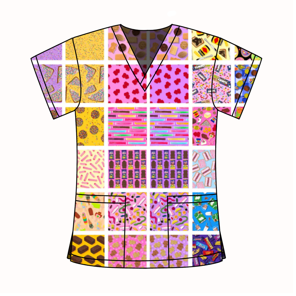 YOU CHOOSE THE FABRIC SCRUB TOP (COLOUR COLLAB)