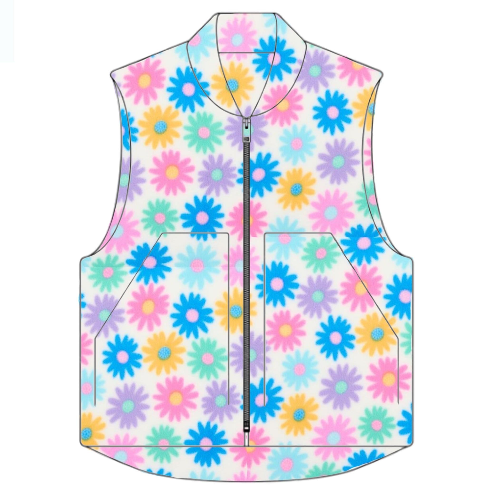 RAINBOW FLORAL VEST