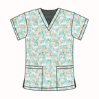 BUNNY SCRUB TOP