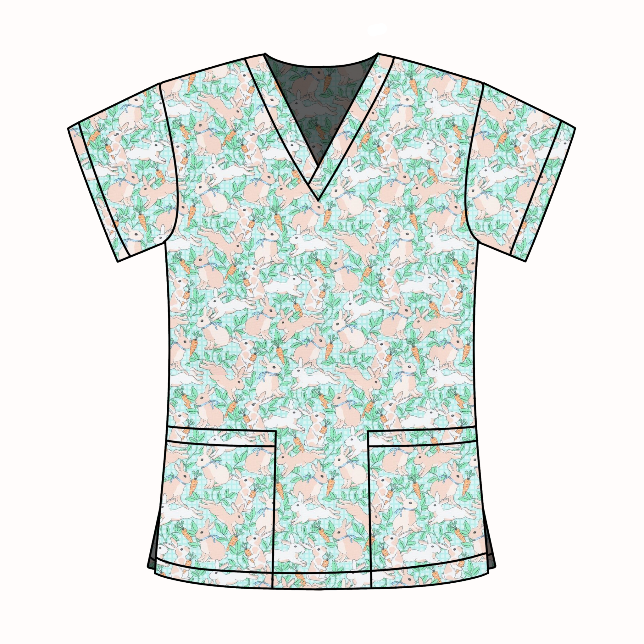 BUNNY SCRUB TOP