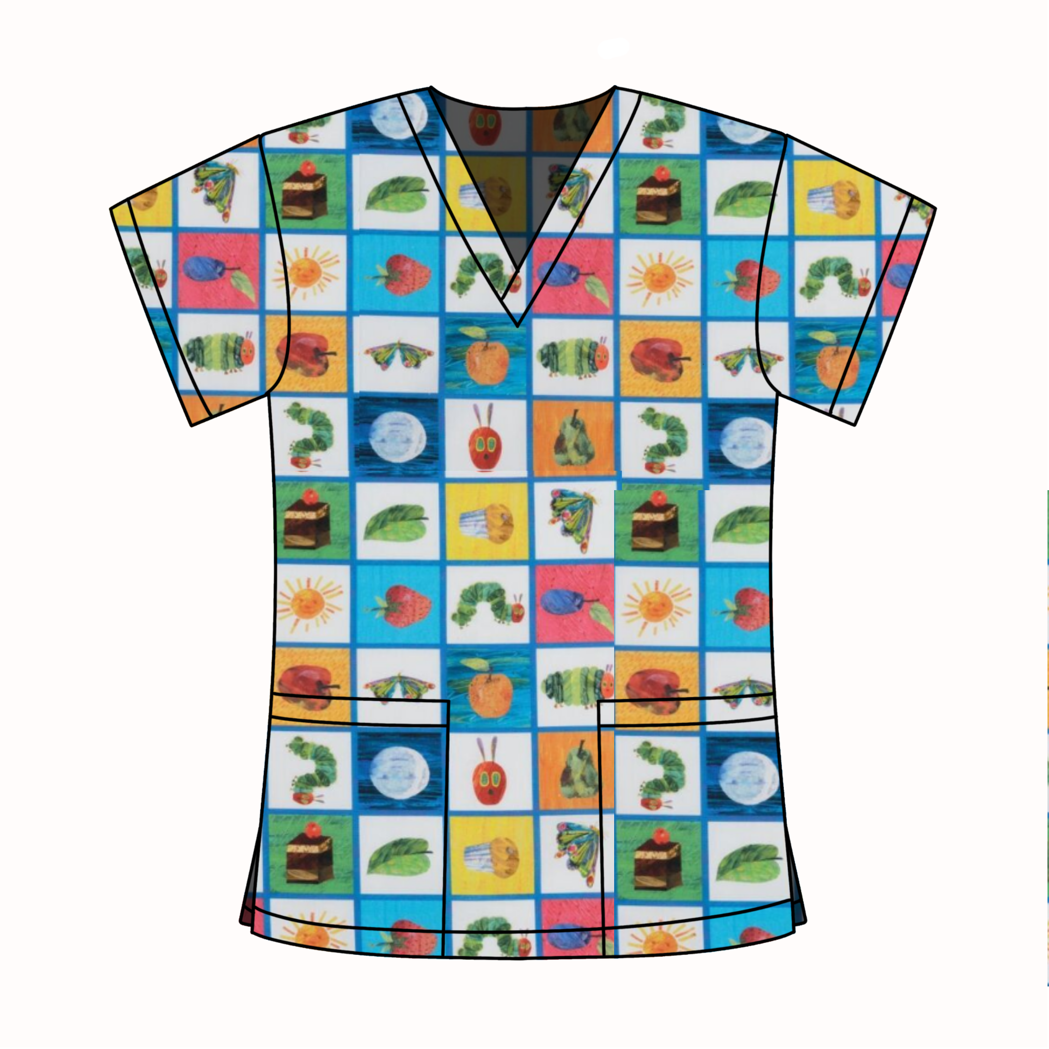 HUNGRY CATERPILLAR SCRUB TOP