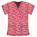 PSYCHEDELIC WAVES SCRUB TOP