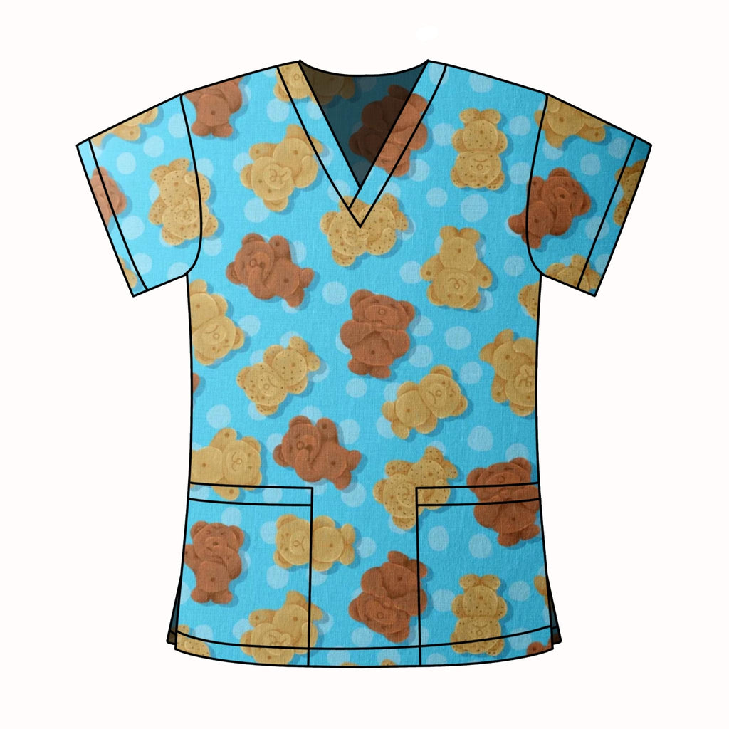TINY TEDDIES SCRUB TOP