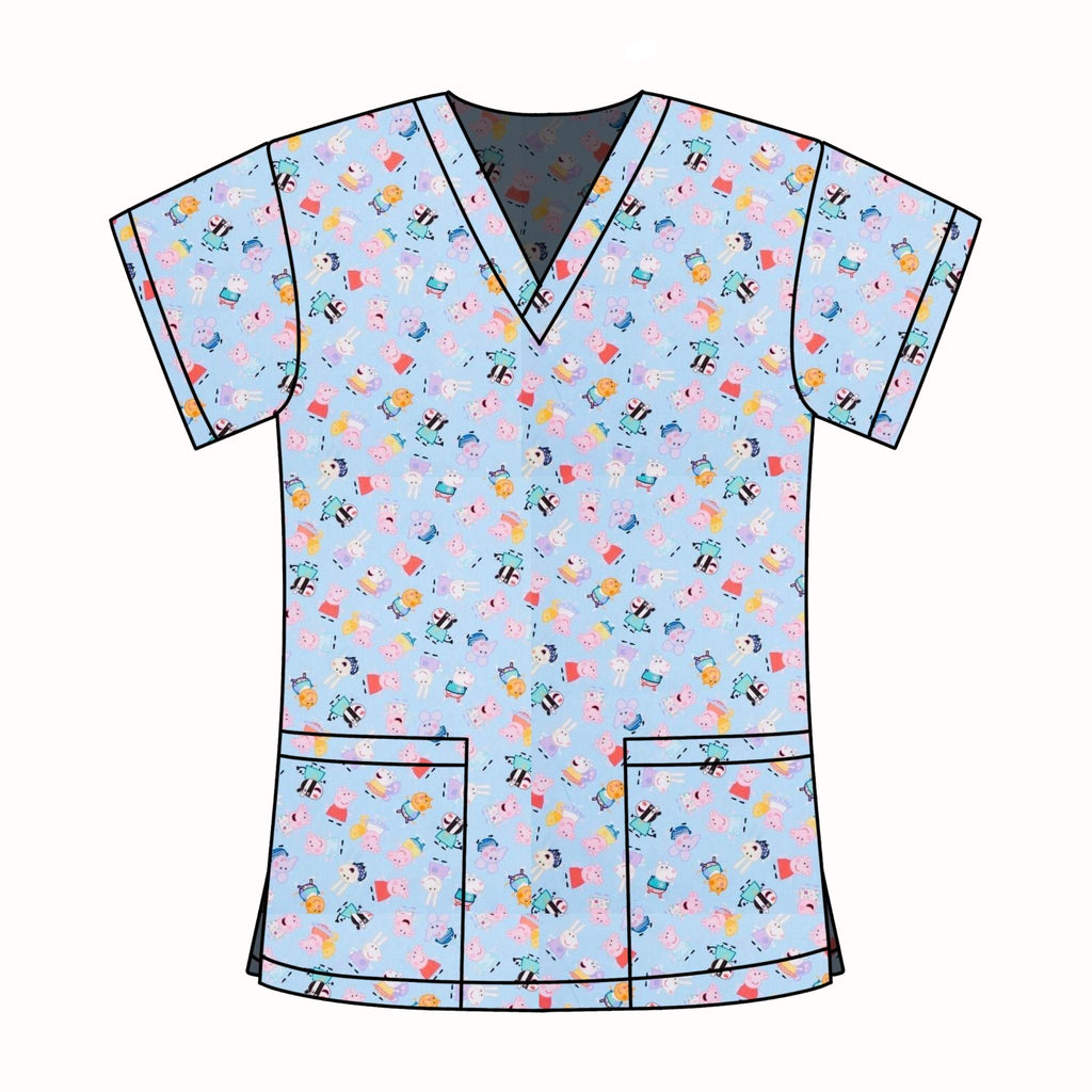 PEPPA PIG & FRIENDS SCRUB TOP