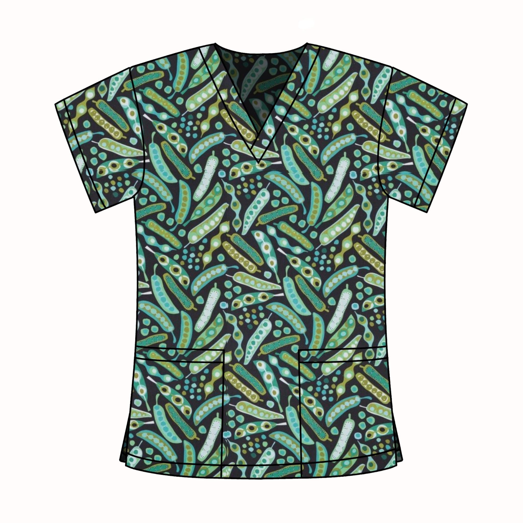 PEAS IN A POD SCRUB TOP
