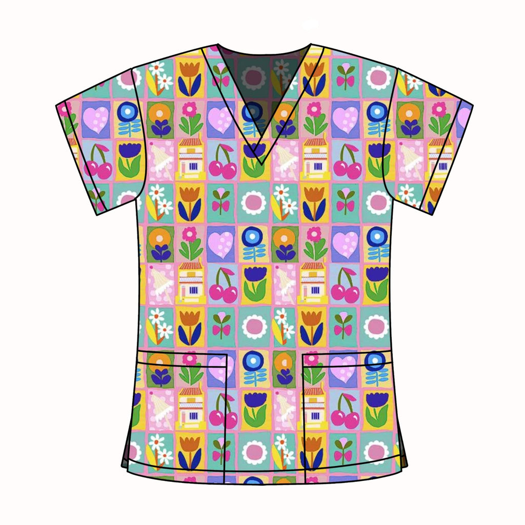 PARASOL LANE SCRUB TOP