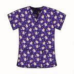 TEDDY BEAR MUMMY SCRUB TOP
