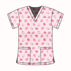 STRAWBERRY DELIGHT SCRUB TOP