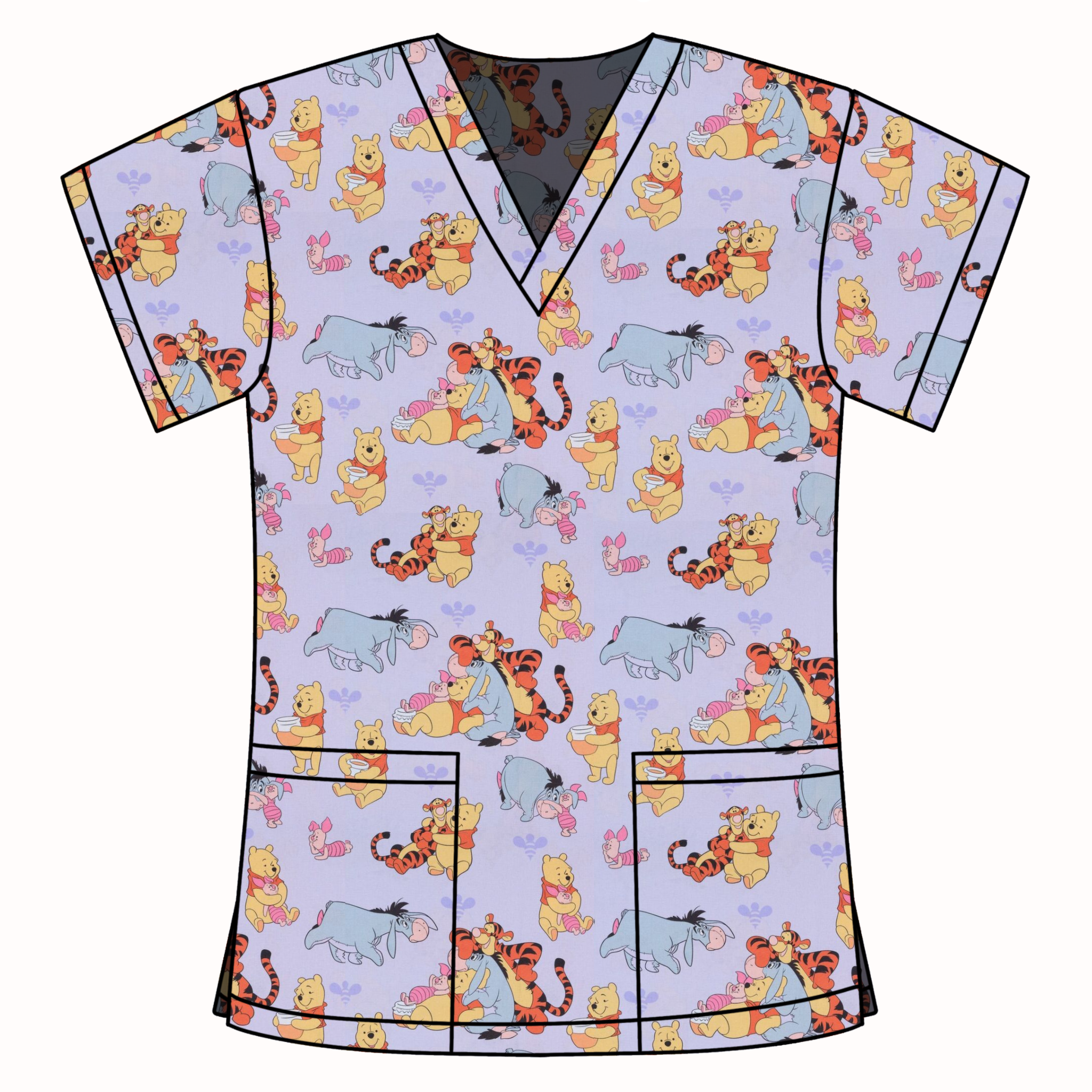 WINNIE & FRIENDS SCRUB TOP