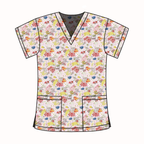 PINK SNUGGLEPOT & CUDDLEPIE SCRUB TOP