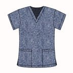 WATER DREAMING SCRUB TOP