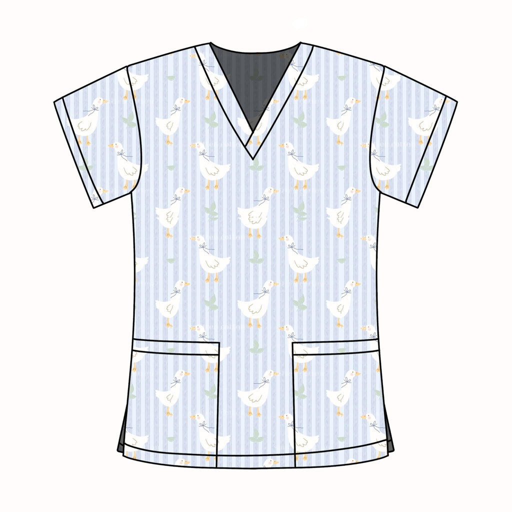 SWEET GOOSE SCRUB TOP