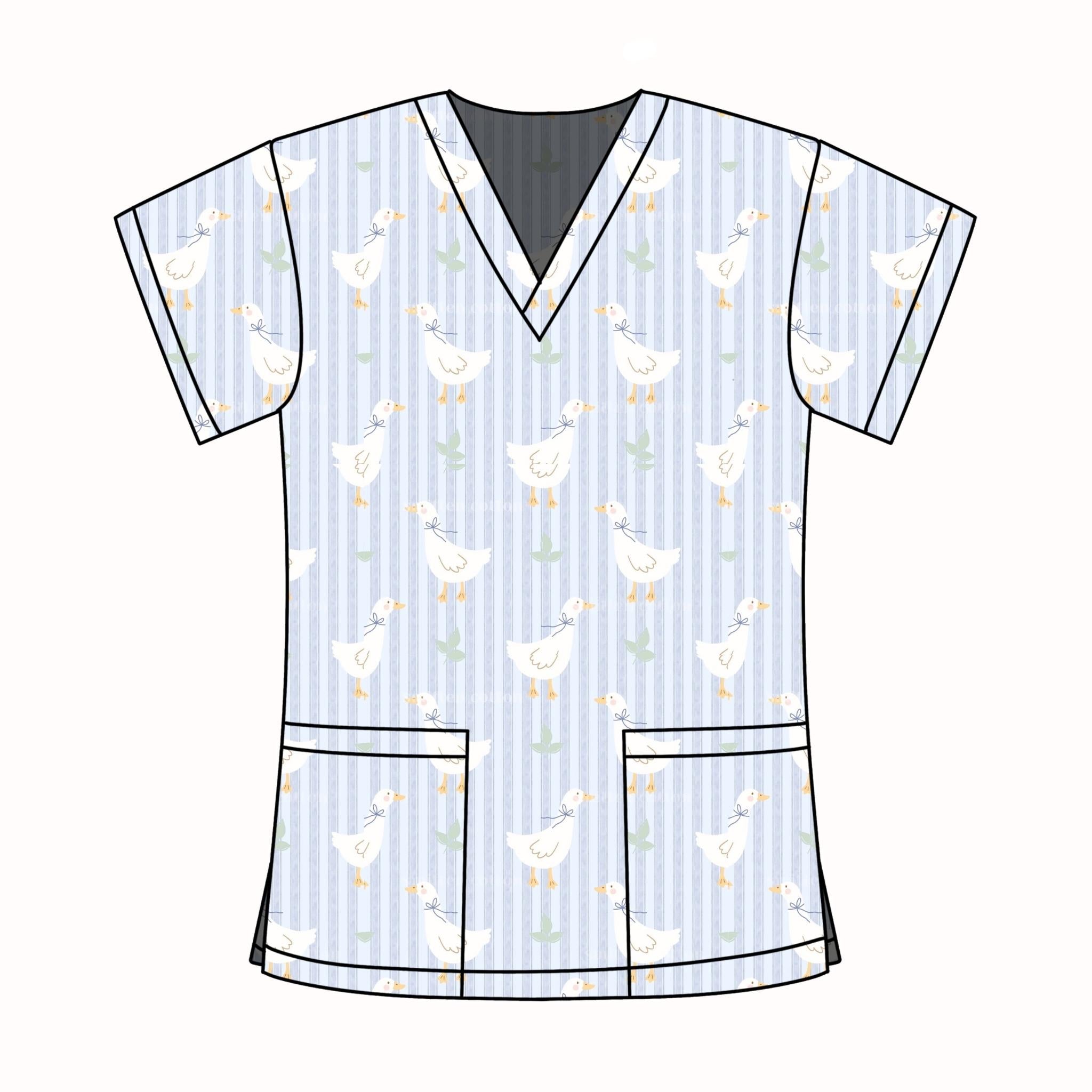SWEET GOOSE SCRUB TOP