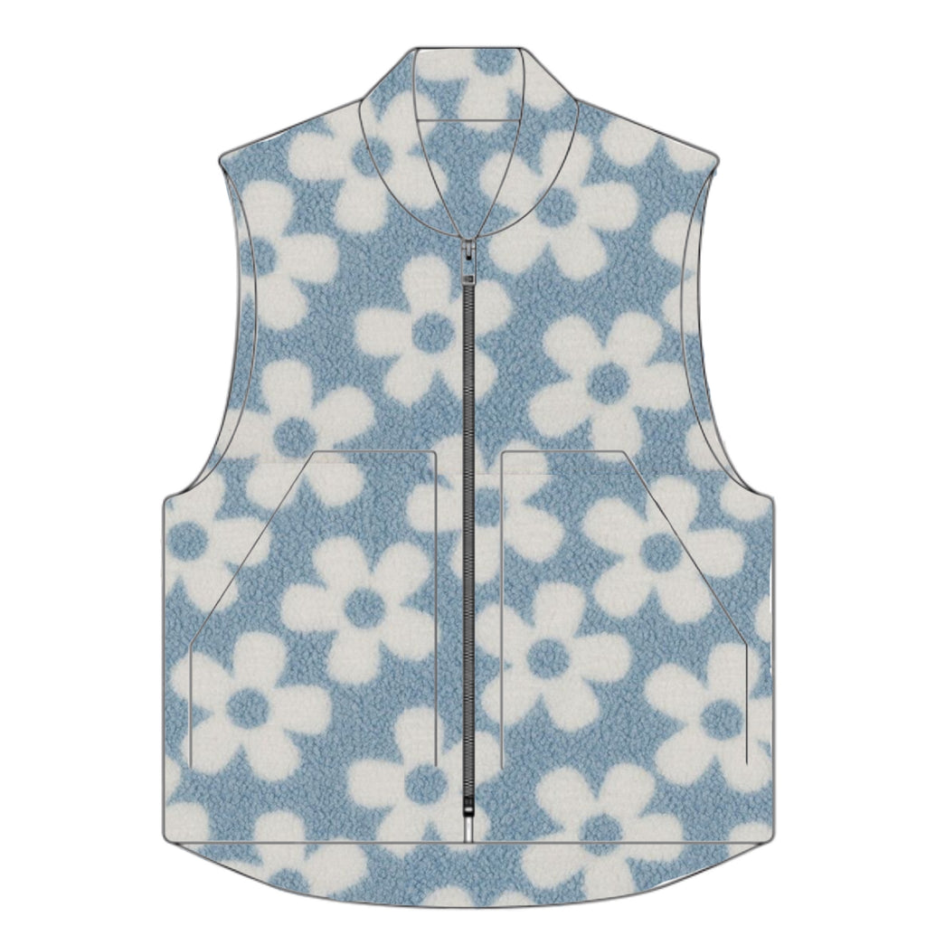 BLUE FLORAL VEST