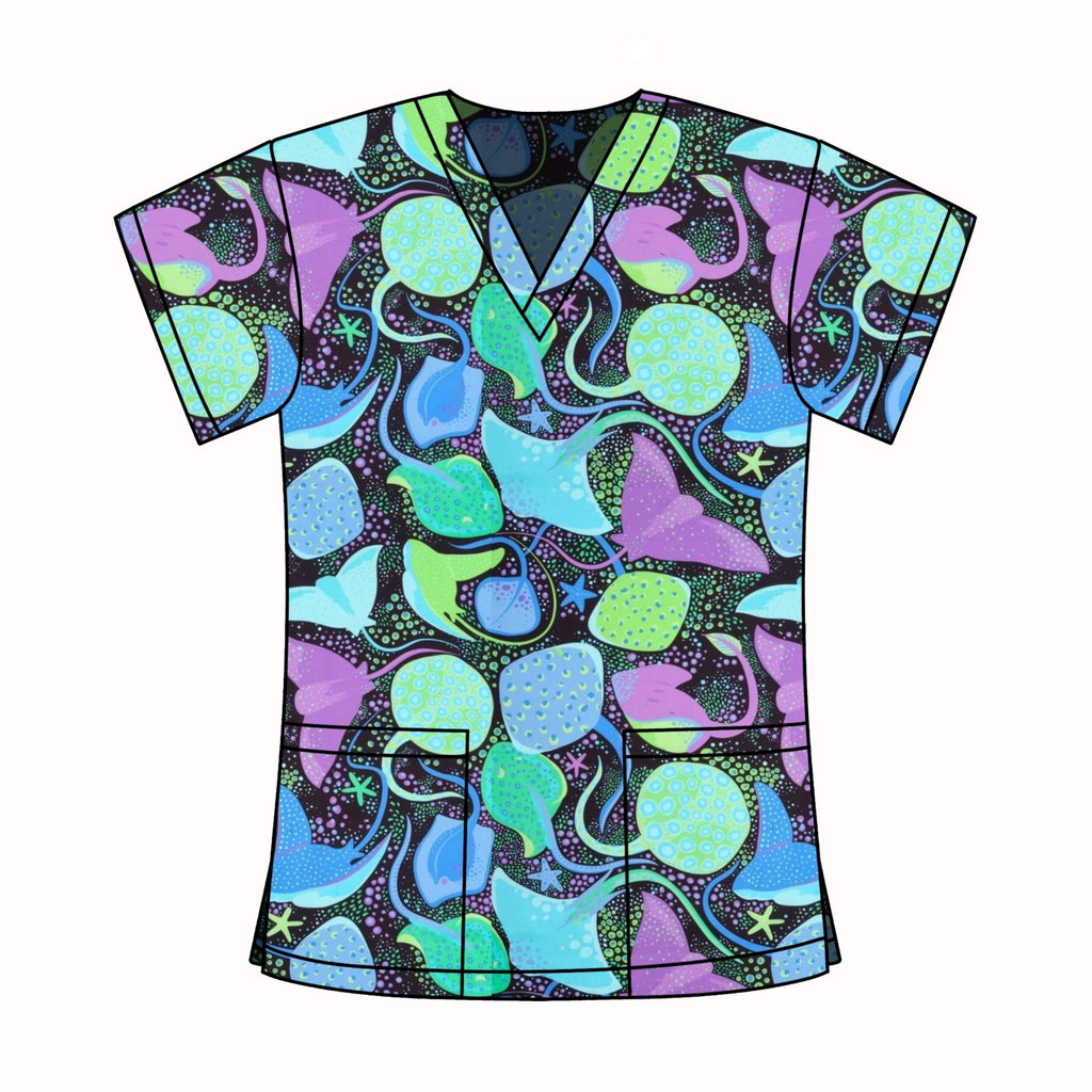 RAYS SCRUB TOP