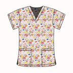 PINK SNUGGLEPOT SCRUB TOP
