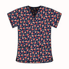 GINGHAM APPLES SCRUB TOP