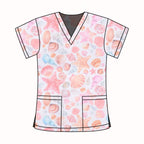 SEA SHELLS SCRUB TOP