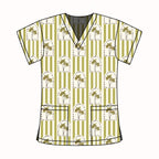 ANDERSON GREEN SCRUB TOP
