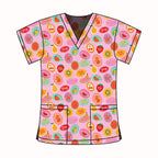 FRUIT STICKER SCRUB TOP
