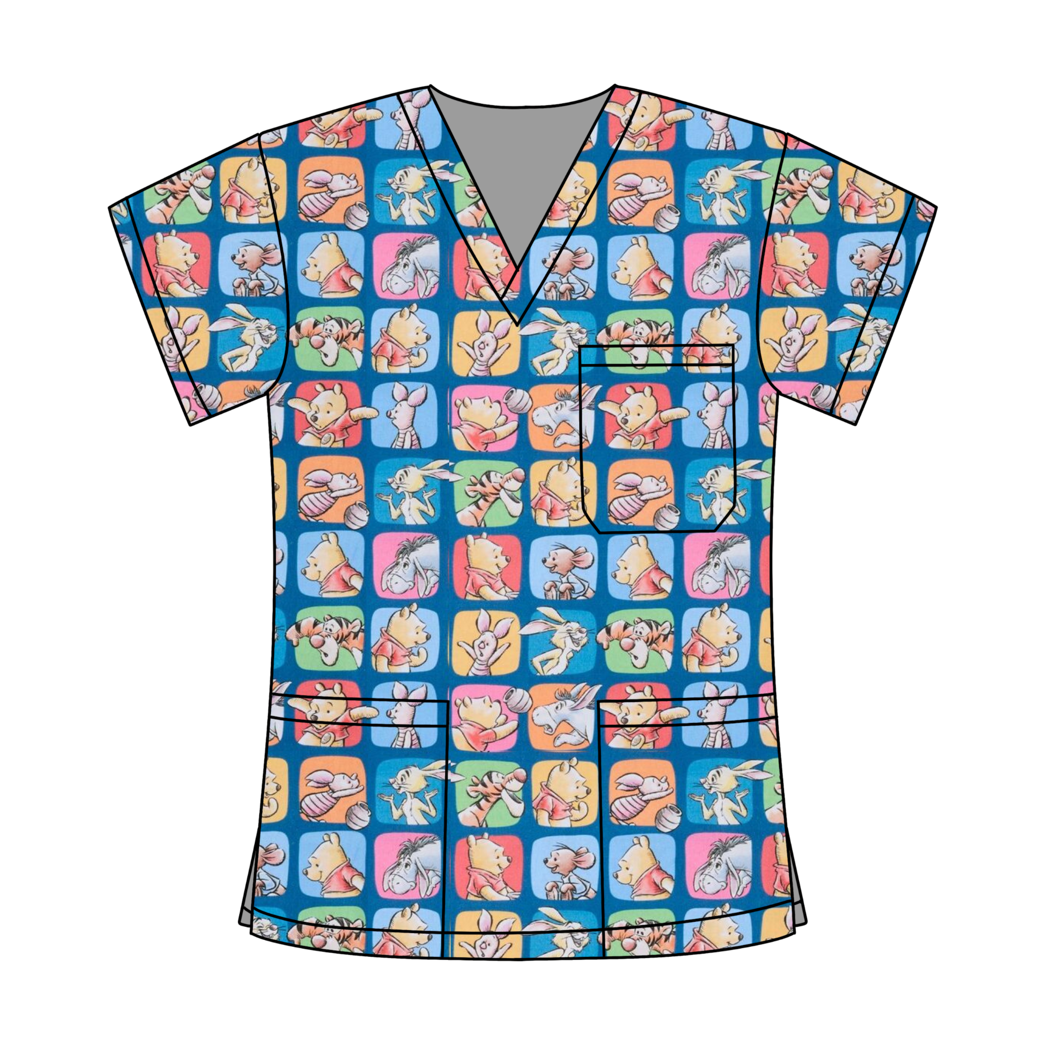WINNIE THE POOH SCRUB TOP