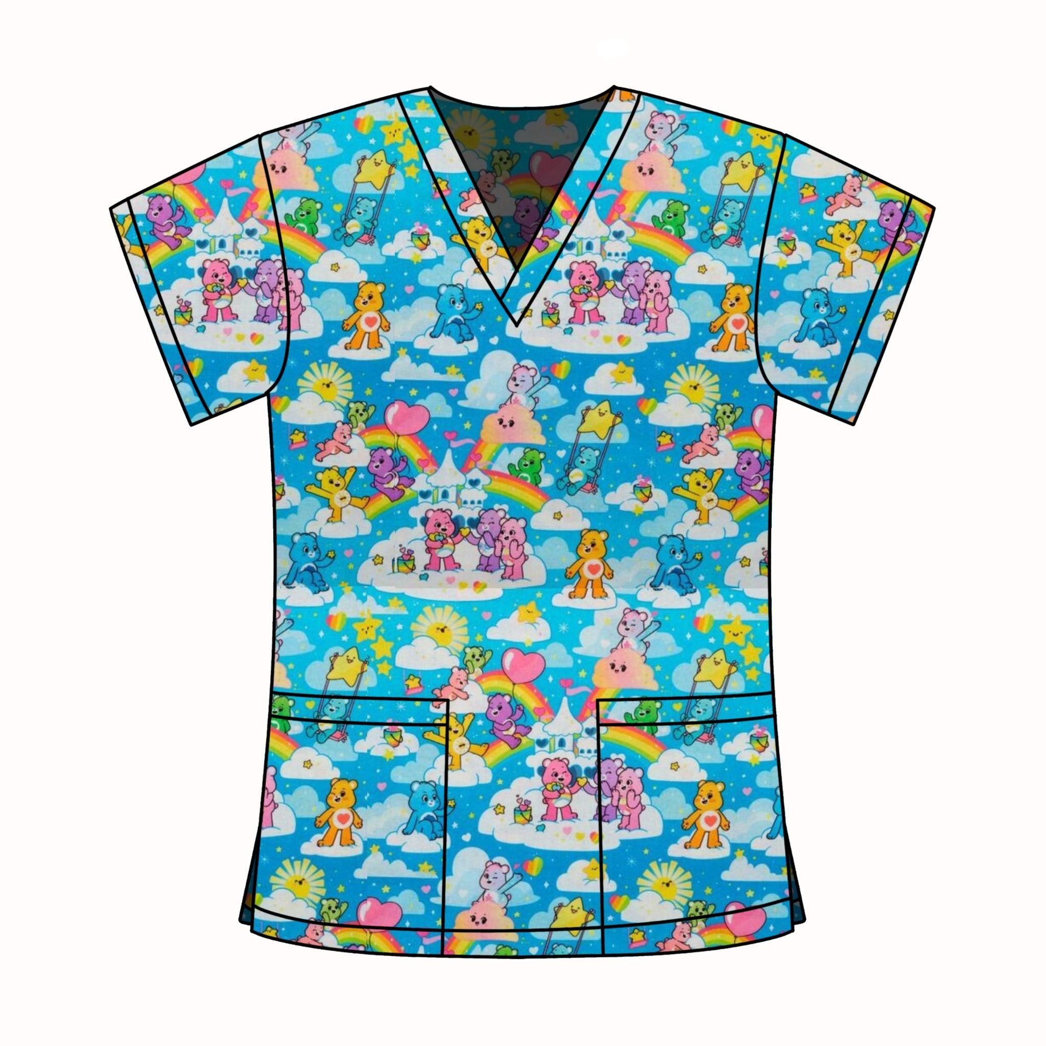 CARE BEAR SCRUB TOP