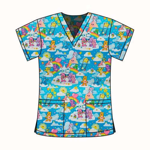 CARE BEAR SCRUB TOP