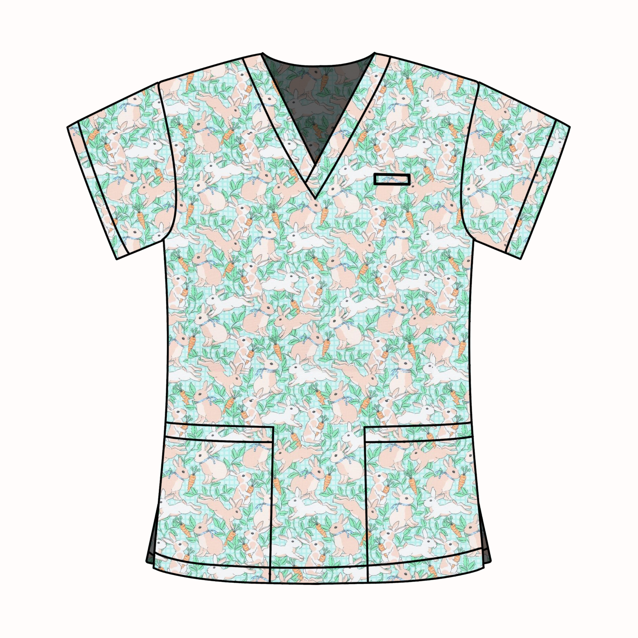 BUNNY SCRUB TOP