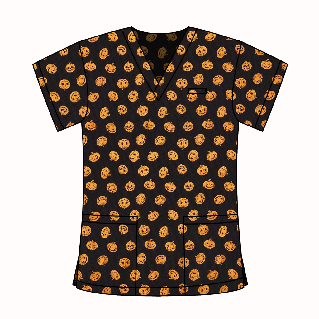 PUMPKIN SCRUB TOP