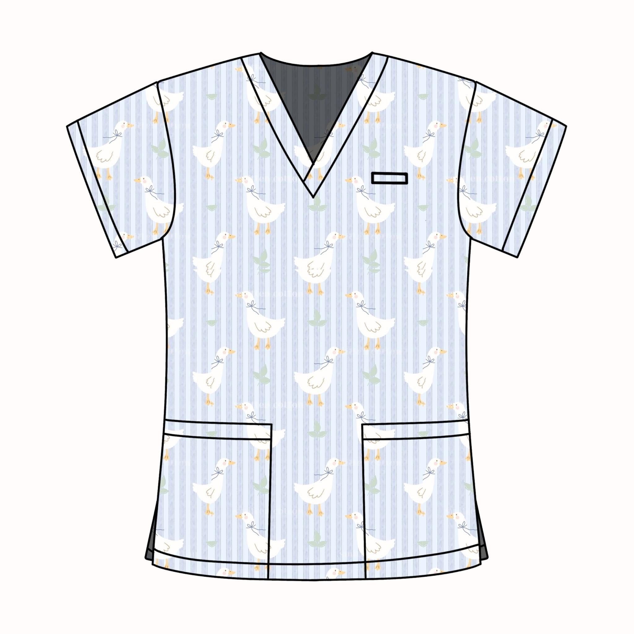 SWEET GOOSE SCRUB TOP
