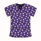 TEDDY BEAR MUMMY SCRUB TOP