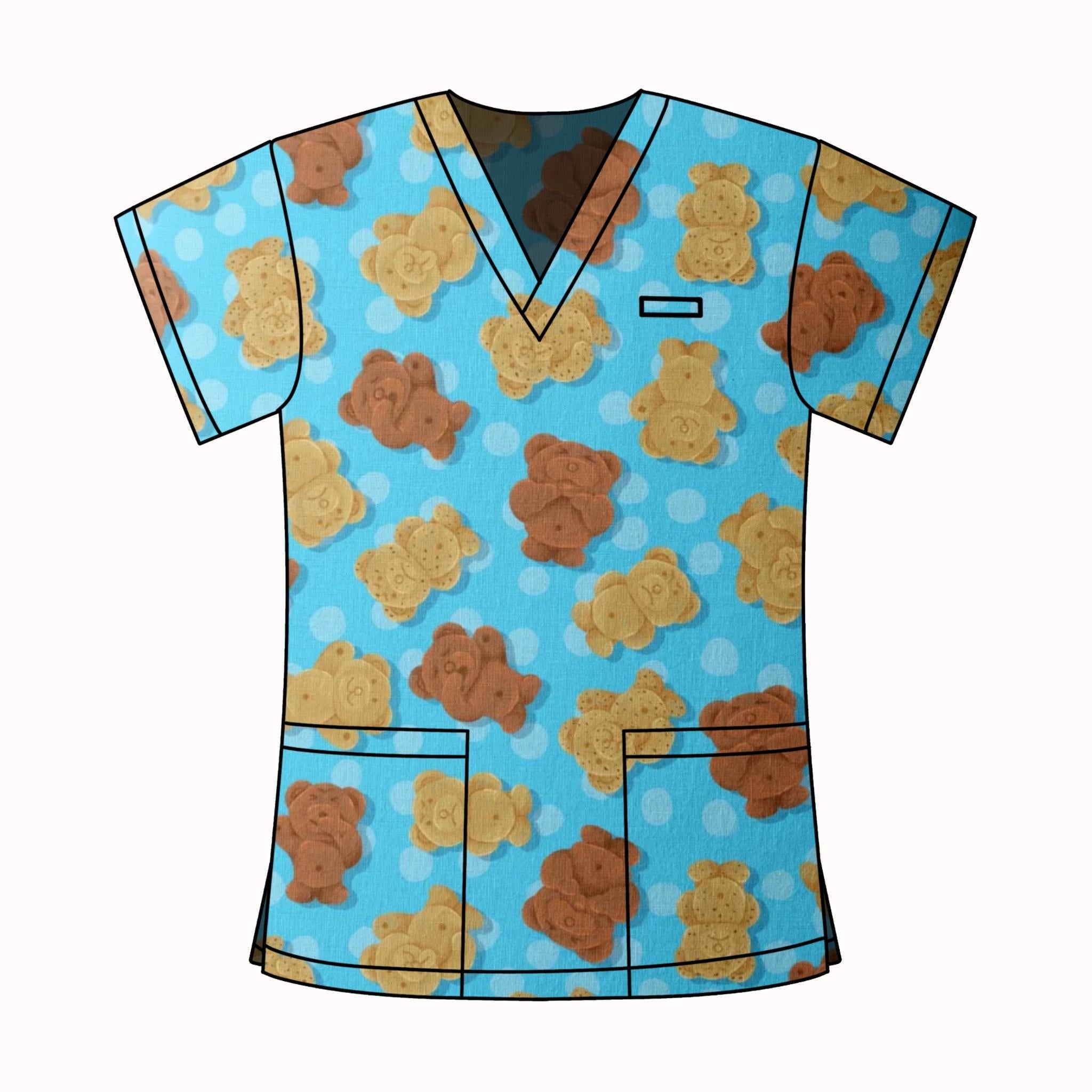 TINY TEDDIES SCRUB TOP