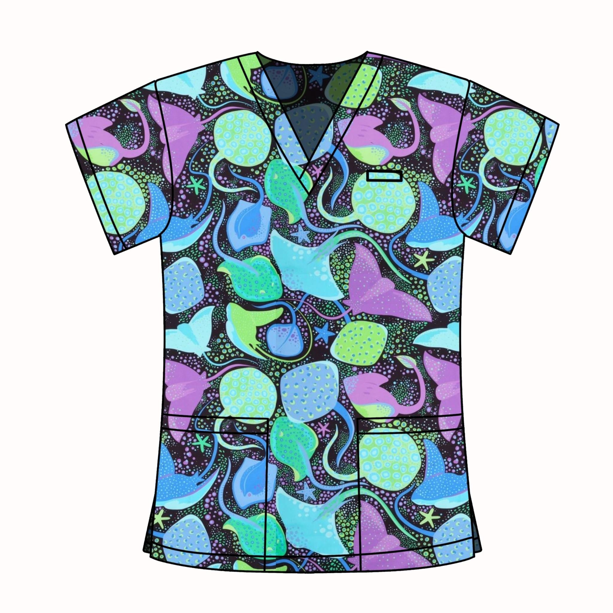 RAYS SCRUB TOP