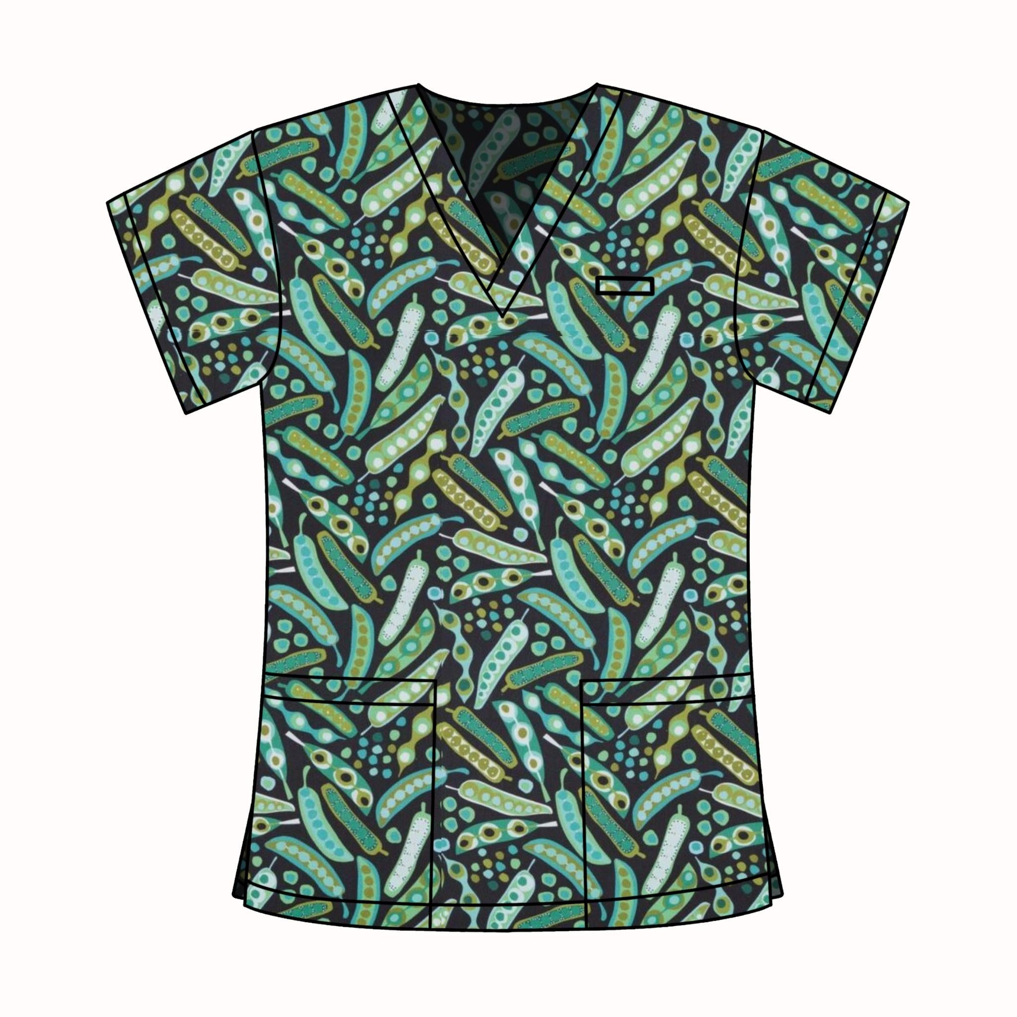 PEAS IN A POD SCRUB TOP