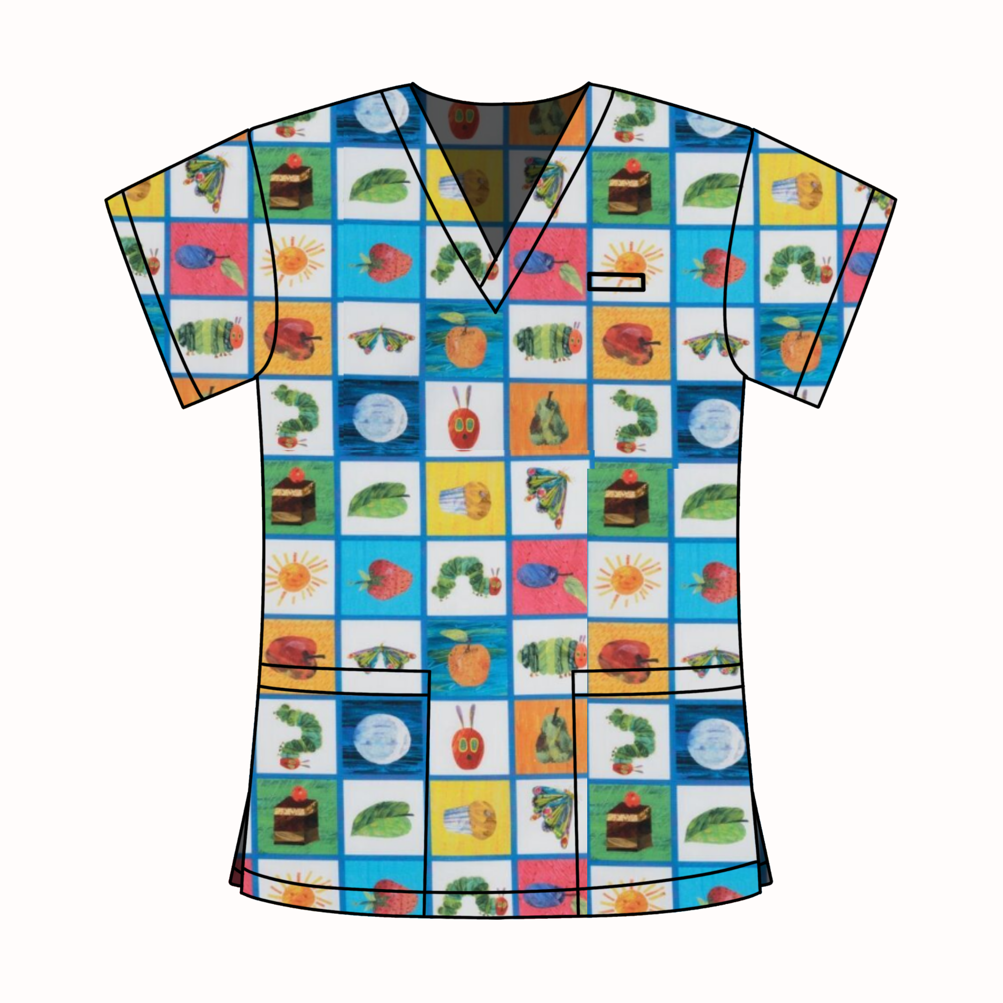 HUNGRY CATERPILLAR SCRUB TOP