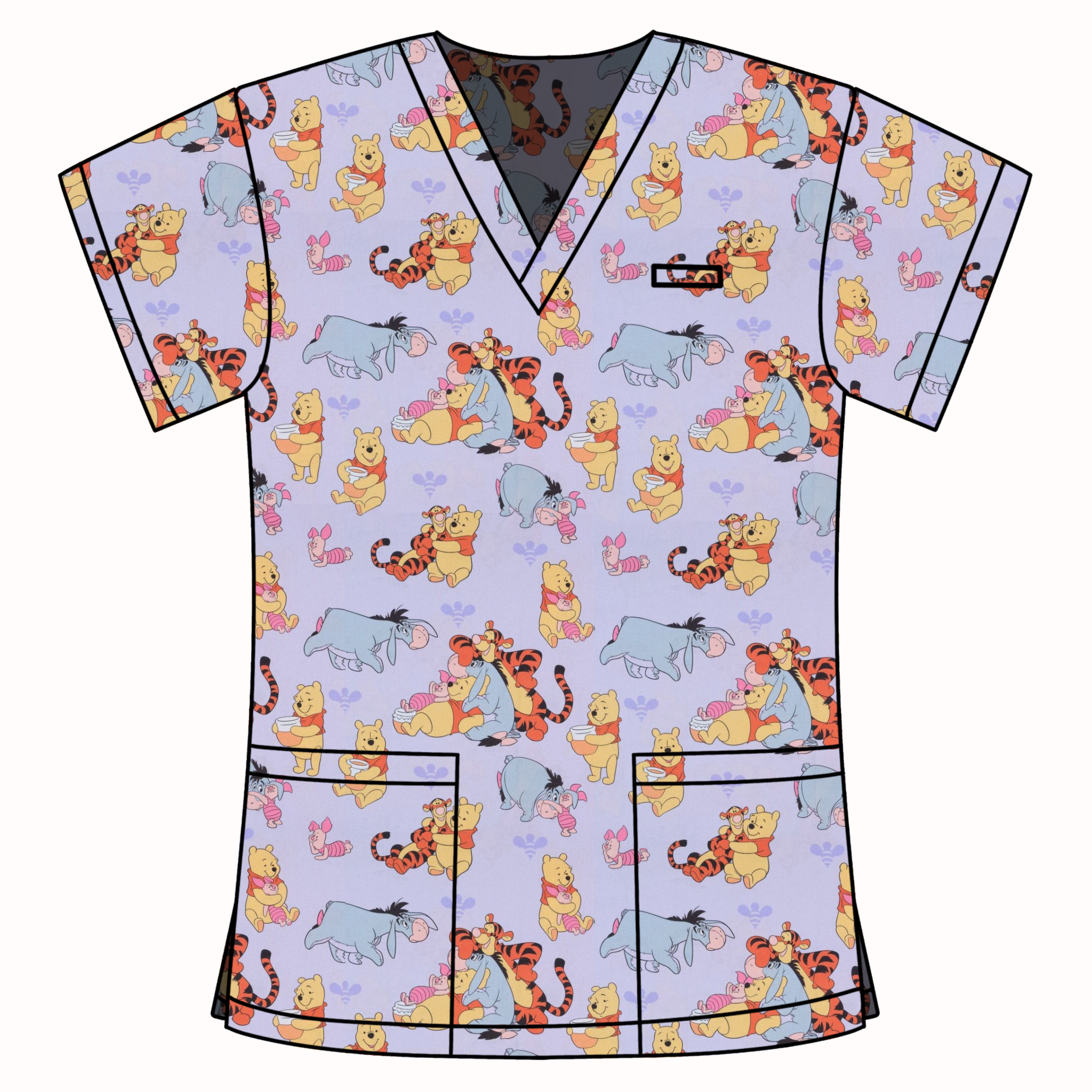 WINNIE & FRIENDS SCRUB TOP