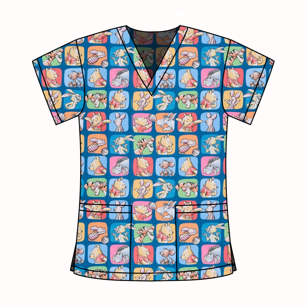 WINNIE THE POOH SCRUB TOP
