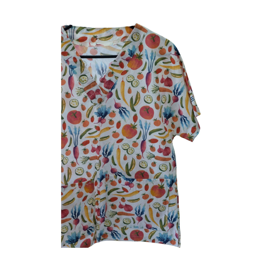 VEGGIE PATCH SCRUB TOP