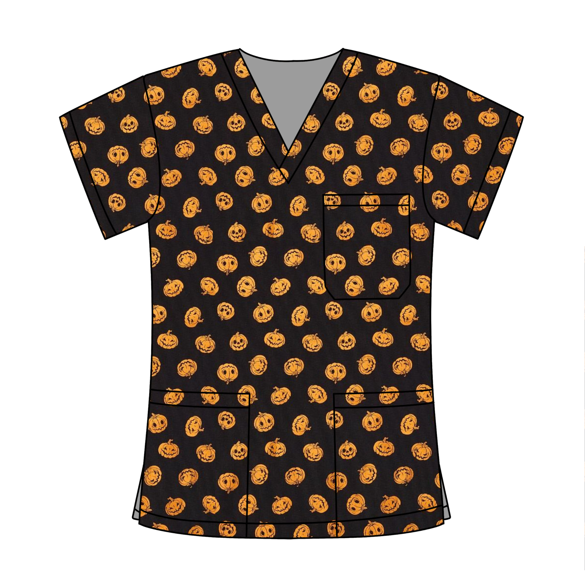 PUMPKIN SCRUB TOP