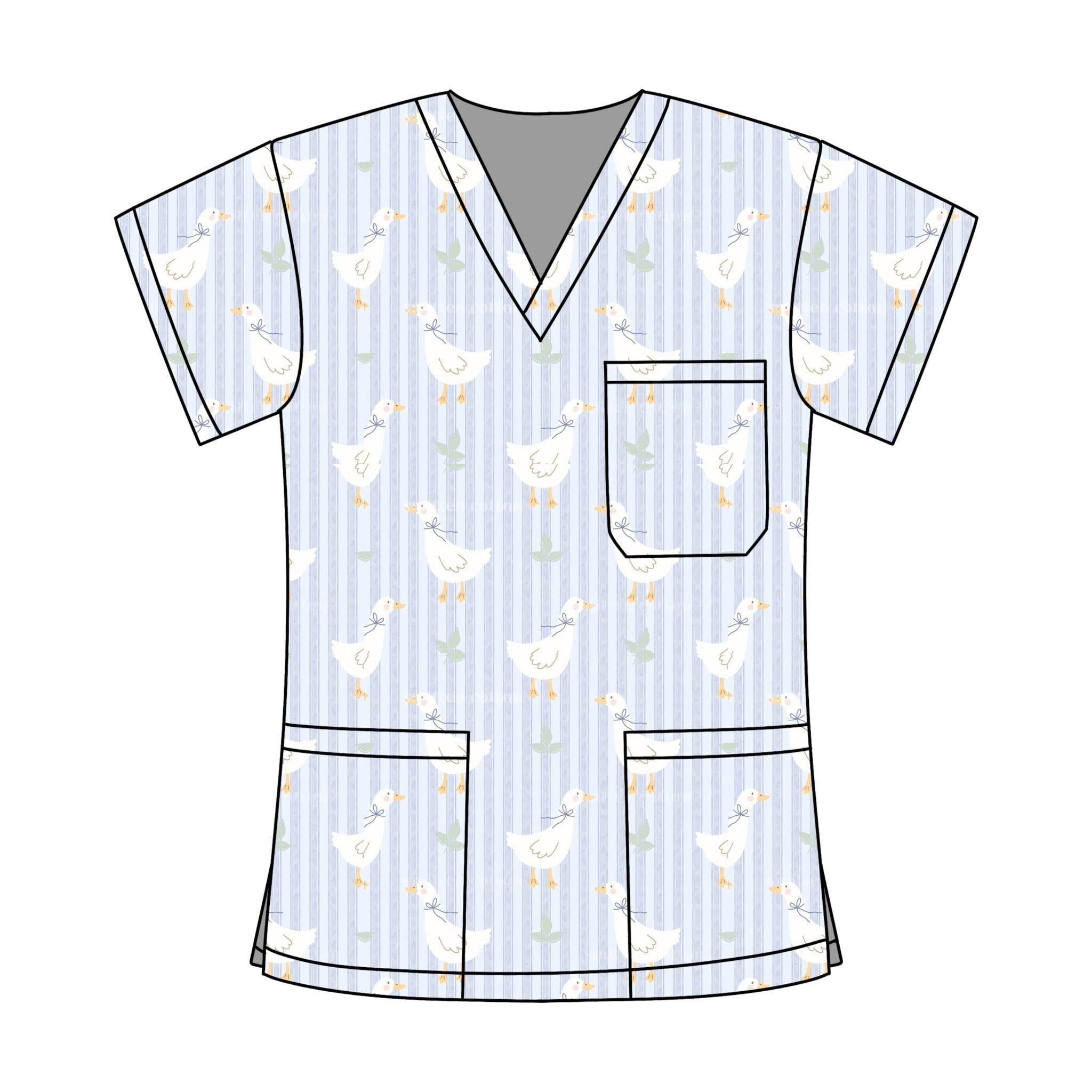 SWEET GOOSE SCRUB TOP