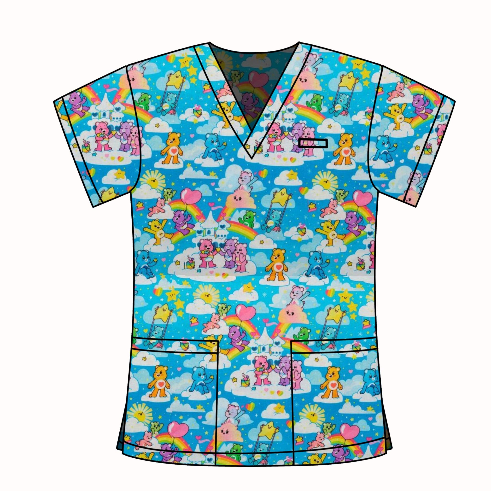 CARE BEAR SCRUB TOP