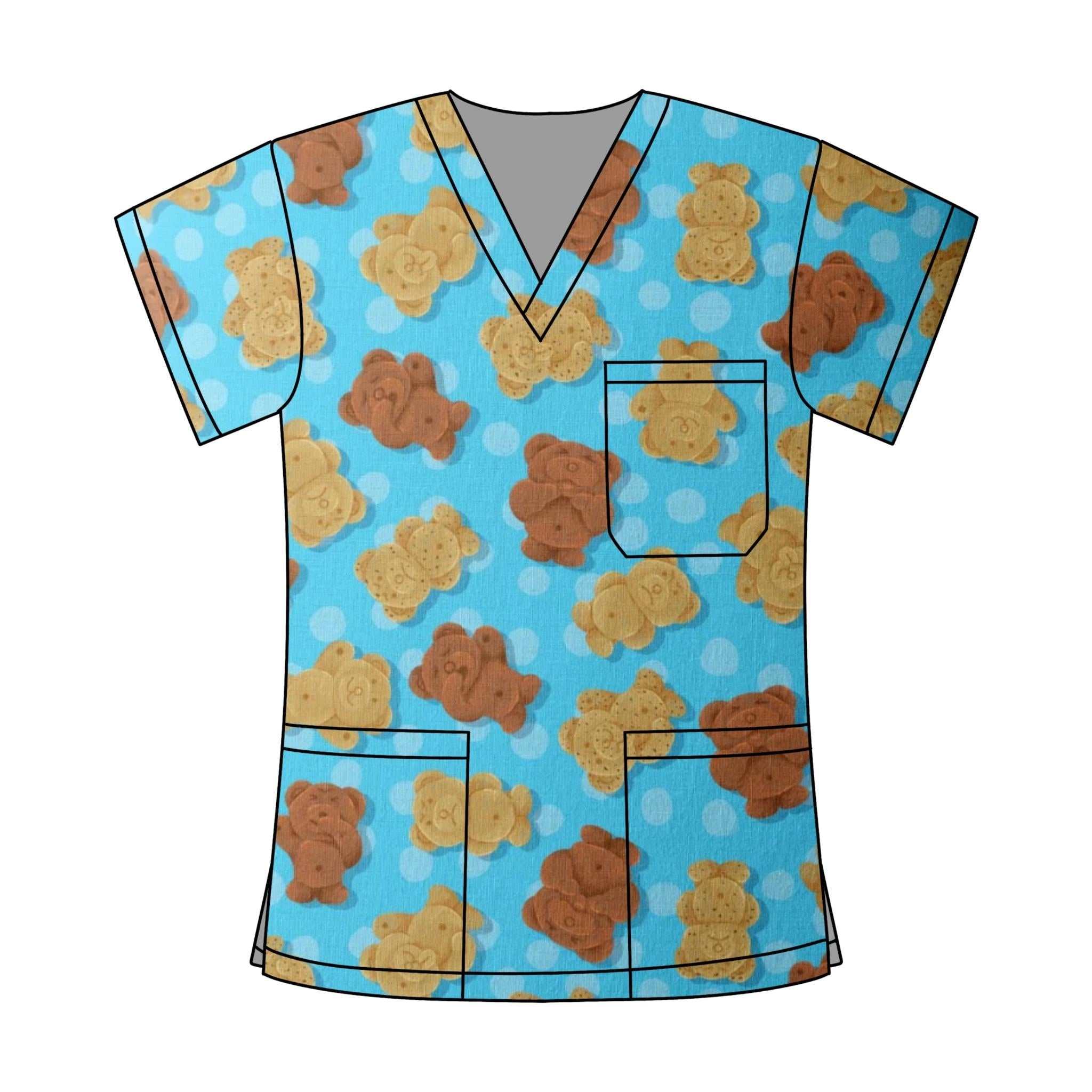 TINY TEDDIES SCRUB TOP
