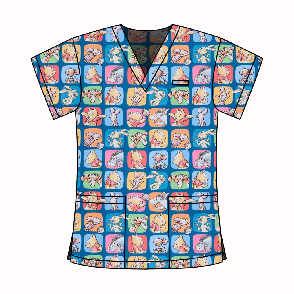 WINNIE THE POOH SCRUB TOP