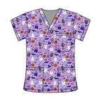 SPOOKY VIBES SCRUB TOP
