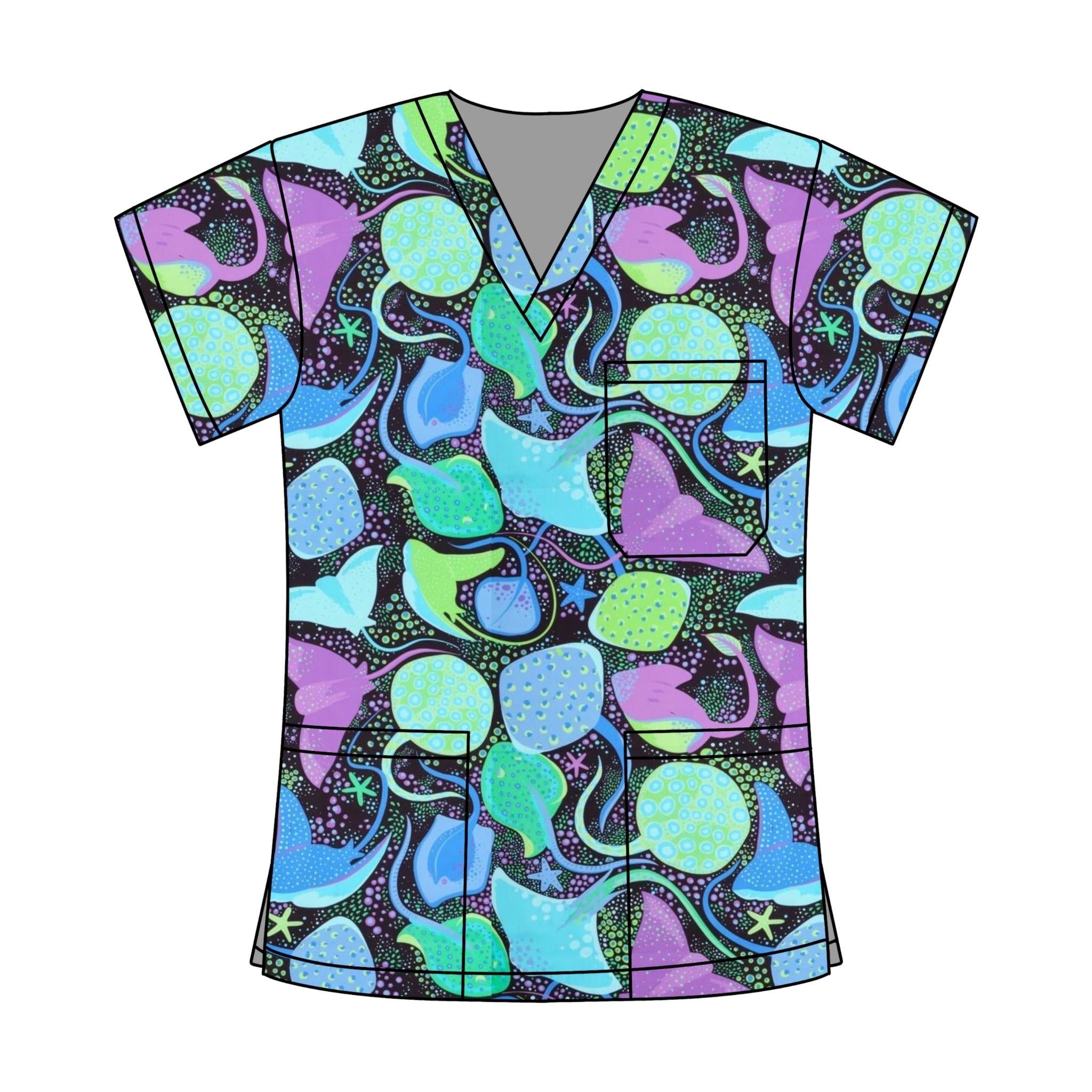 RAYS SCRUB TOP