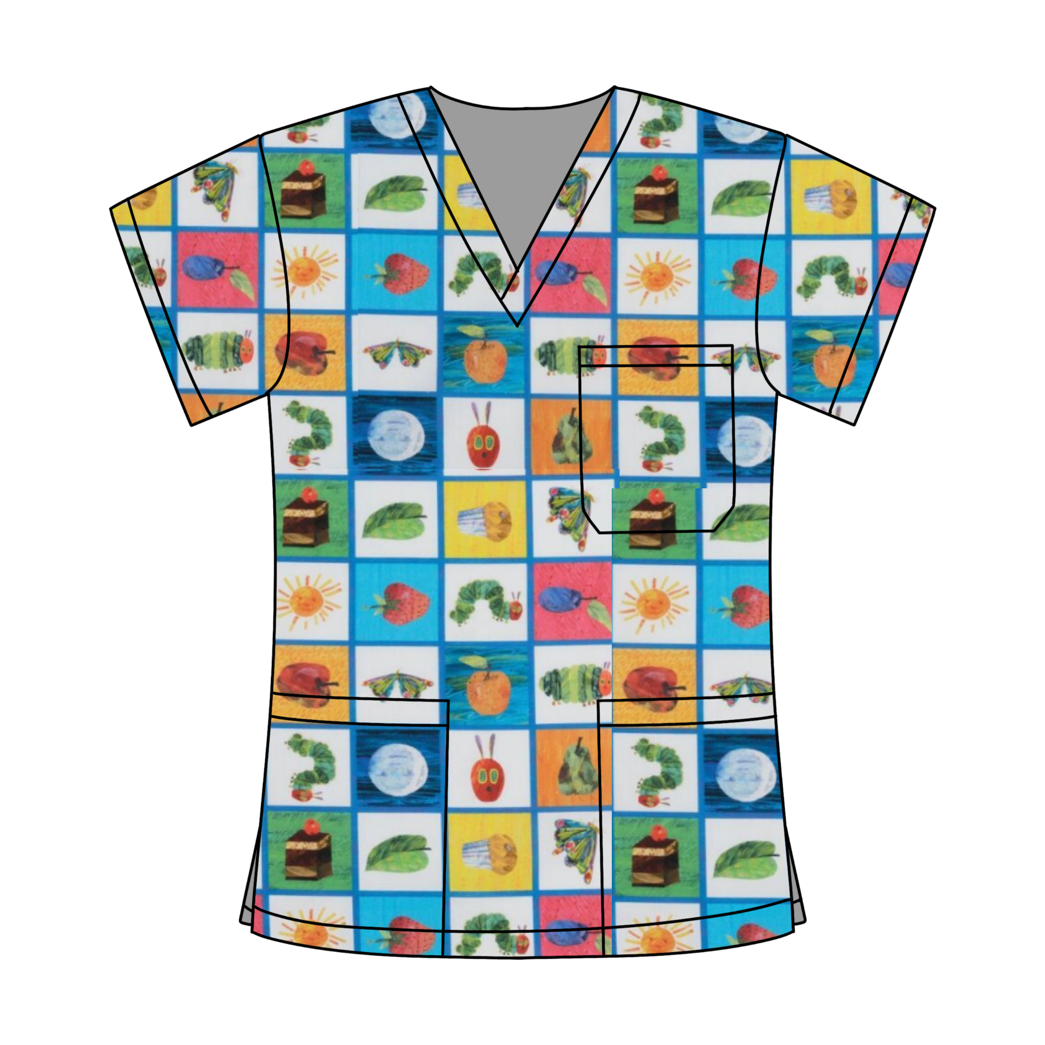HUNGRY CATERPILLAR SCRUB TOP