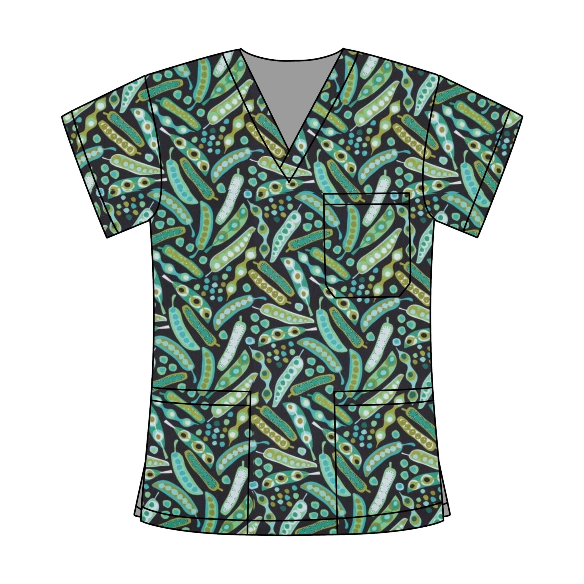 PEAS IN A POD SCRUB TOP