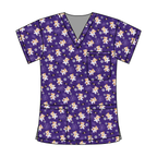 TEDDY BEAR MUMMY SCRUB TOP