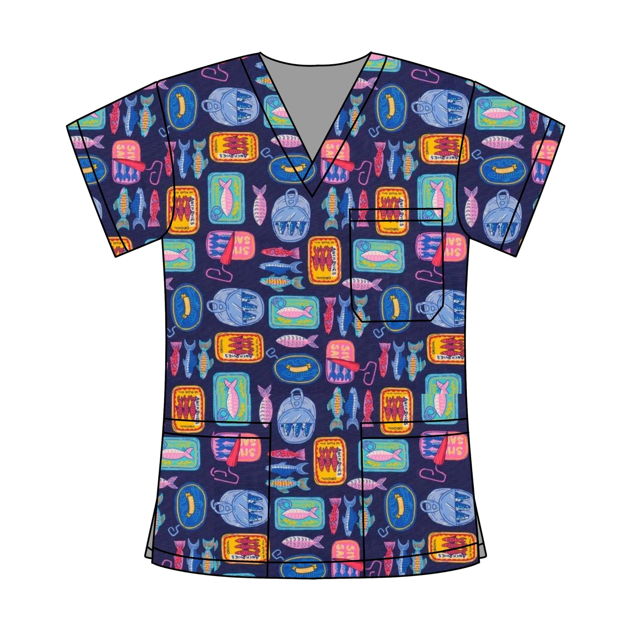 SARDINES SCRUB TOP
