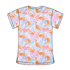 SPRING TIGERS SCRUB TOP